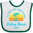 thumbnail image 3 of Inktastic Summer Enjoy the Sunshine Delray Beach Florida in Blue Boys or Girls Baby Bib, 3 of 4