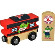 BOS Red Sox Wooden Train Caboose