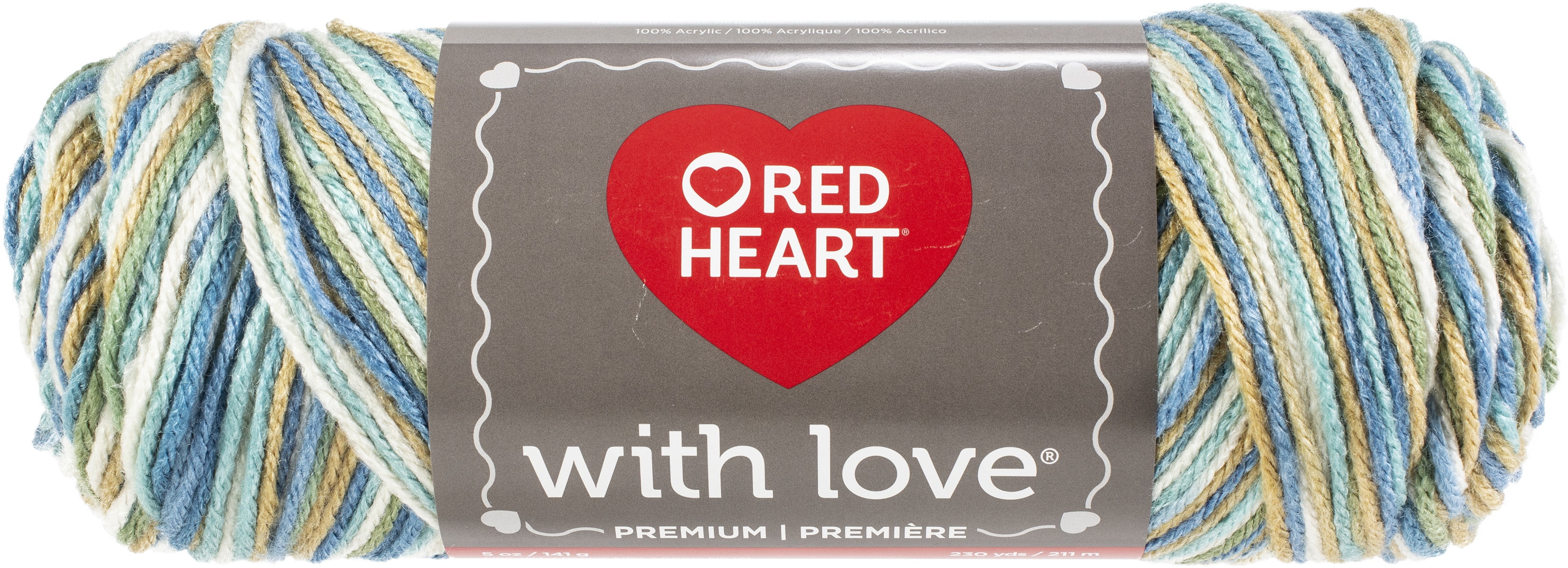 Red Heart With Love Yarn Beachy, Multipack of 6