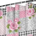 thumbnail image 3 of Pioneer Flower Floral Print Pattern Shower Curtain 84"x72", Bathroom Decorative Shower Curtain Set with 12 Hooks, Waterproof Washable, 3 of 6
