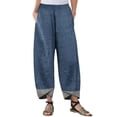 thumbnail image 3 of REALiKUN Cotton Linen Pants Casual Summer Capri Pants for Women Cropped Comfy Baggy Trousers with Pockets, 3 of 3