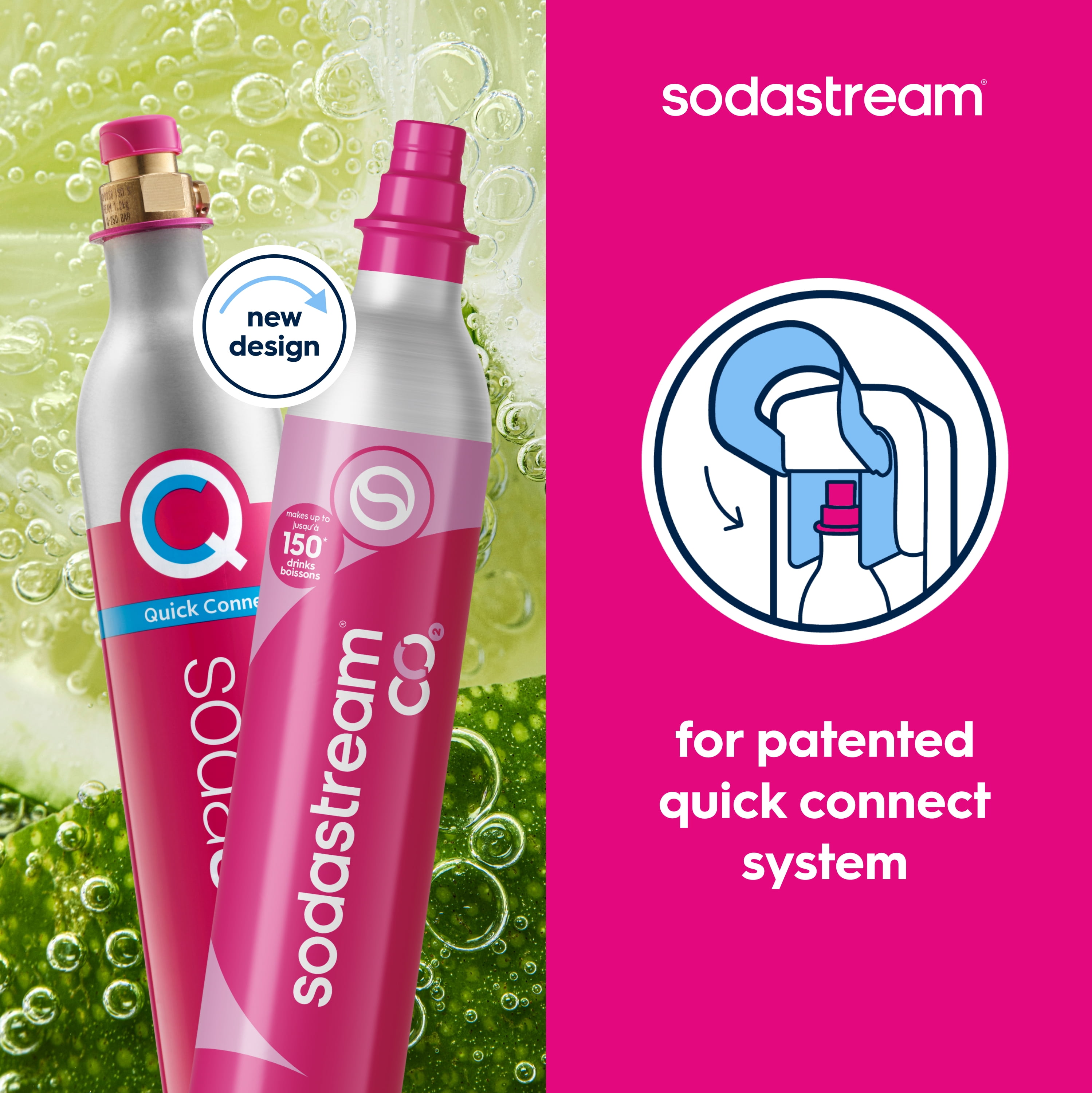 SodaStream, CO2 Cylinder, 60L, Pink, Quick Connect - Walmart.com
