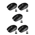 thumbnail image 1 of bedienty Computer 2.4Ghz Wireless Optical Mouse with USB Receiver Low Latency 6 Buttons Plastic Gaming Mice DPI Adjustable Matte Black 5Set, 1 of 6