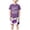 Purple, variant on Toddler Boys Girls Clothes 2 Piece Summer Outfits Cotton Crewneck Short Sleeve Tees T-Shirt Flower Print Shorts Clothing Set 2t 3t 4t 5t 6t 2-12 Years Purple