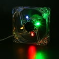 thumbnail image 4 of 8cm Transparent Cooling Fan with 4 Color Lamps, 5V CPU Cooling Fan For PC Computer, USB Port, 10000 Hours Service Life, 4 of 8
