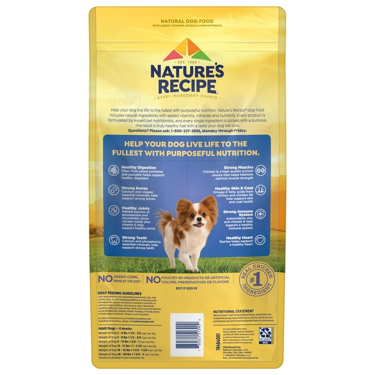 Nature s Recipe Dry Dog Food Grain Free Small Breed Chicken