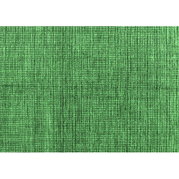 Ahgly Company Indoor Rectangle Abstract Emerald Green Modern Area Rugs, 4' x 6'
