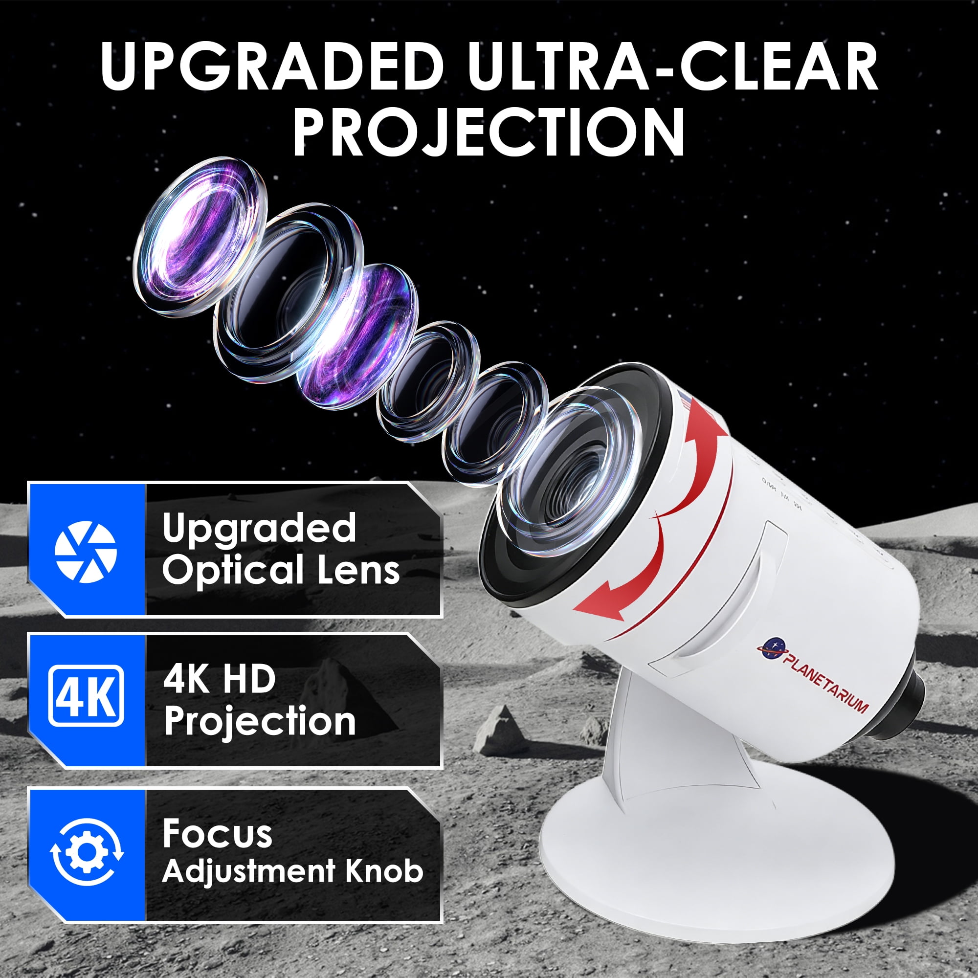 DAYBETTER 10-in-1 Galaxy Projector, 4K HD Star Projector with Timer, Home Planetarium Night Light for Kids Adult, Holiday Gift, Room Decor
