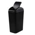thumbnail image 1 of Bote de Basura Cocina, Cubo de Basura de Plástico con Tapa Abatible, Negro, 14 L, 1 of 4