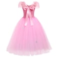 thumbnail image 4 of IBTOM CASTLE Princess Peach Costume for Girls Kids Halloween Birthday Party Dress up Cosplay Outfit with Accessories Crown Wand 4-5 Years Pink, 4 of 7