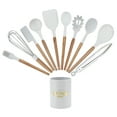 thumbnail image 5 of Kit de utensilios de cocina ZHCH de silicona blanca antiadherentes con caja de almacenamiento 11 Uds, 5 of 5