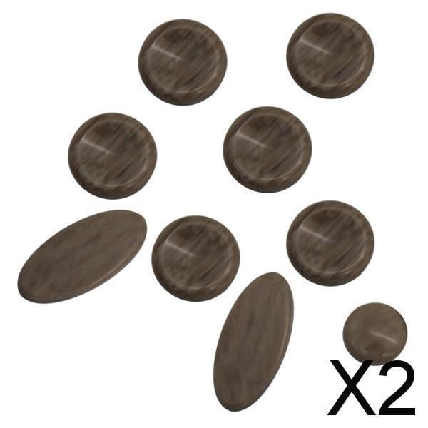 2x 9 Uds Botones de Llave de Saxofón Baoblaze Incrustaciones Alto/Tenor/Soprano