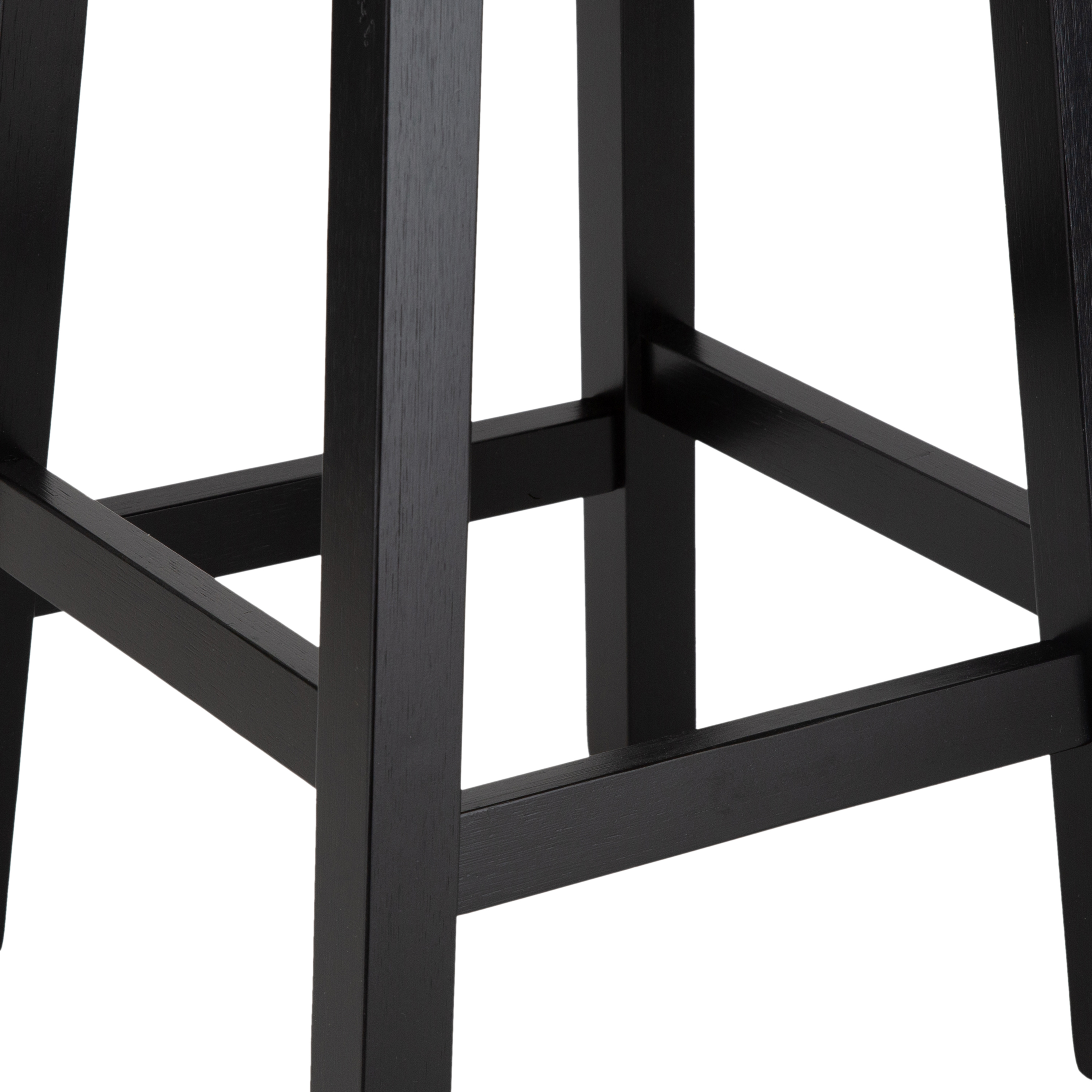 Better Homes & Gardens Square 18 in High Indoor Backless Bamboo Stool for Adult or Child, Black
