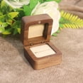 thumbnail image 1 of Joyero de nogal negro, caja para anillos, caja cuadrada, caja de madera, caja para propuesta de matrimonio, caja de regalo para anillo para mujer, 1 of 6