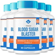 (5 Pack) Blood Sugar Blaster Supplement Capsules, Premier Vitality Nutrition for Balanced Blood Sugar - 60 Capsules