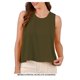 thumbnail image 3 of Blusa George para Mujer, Blusa Básica Cuello Redondo sin Manga Olivo Talla CH, 3 of 4