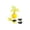 Yellow, variant on Feather Hanging Door Cat Toy with Glowing Elastic Ball and Bouncing String for Interactive Play