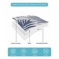 thumbnail image 5 of Quilts Twin-XL Size Bedding Set, Navy Blue Palm Leaves Lightweight Quilted Comforter, Summer Botanical Tropical Plants Soft Reversible Bedspread Coverlet with Pillow Covers for All Season, 68" x 98", 5 of 7