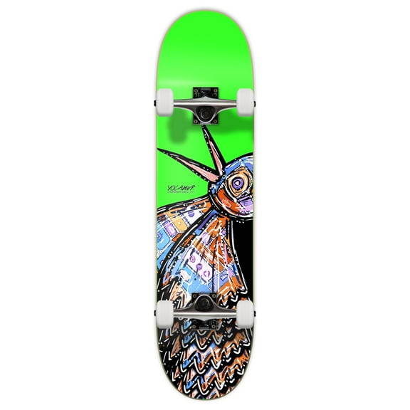 Yocaher Graphic Complete 31" x 7.75" Skateboard - The Bird Green