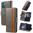 thumbnail image 1 of Case for Nokia G21 Cover Leather Wallet Folio Case Book Design Flip Magnetic Closure - Grey, 1 of 5