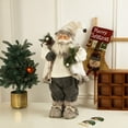 thumbnail image 5 of LSLJS Christmas Santa Claus Doll Ornaments, Christmas Decorations, 26.4 inch White and Gray Cute Santa Claus Figure Plush Doll, Realistic Santa Soft Toys Desktop Xmas Holiday Baubles Christmas Gifts, 5 of 5