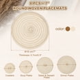 thumbnail image 2 of Uxcell 8 Pcs Round Woven Placemats, 7 Inch Braided Washable Placemat Heat Resistant Decorative Place Mat for Kitchen Dining Table Countertop, Coffee/Khaki, 2 of 7
