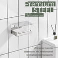 thumbnail image 6 of KOKOSIRI Toilet Paper Holder with Shelf Chrome Bathroom Toilet Roll Holder for Restroom T-304 Stainless Steel Wall Mounted, Polished Finish, B2010CH, 6 of 7