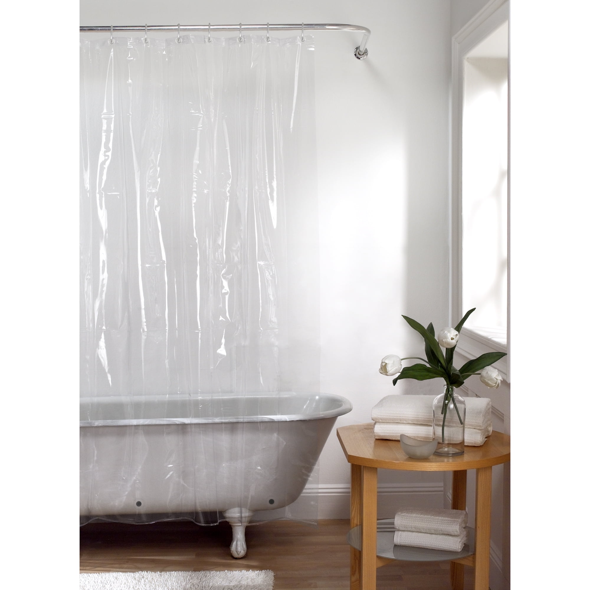 Carnation Home Fashions Waterproof 10 Gauge Vinyl Shower Curtain Liner 48 x 72 