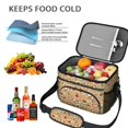 thumbnail image 5 of Lunch Box Pioneer Flower Floral Print Pattern Insulated Lunch Bag for Women Men,Medium Leakproof Lunchbox Cooler Bag Adjustable Strap,10 X 6.7 X 8 Inches, 5 of 6