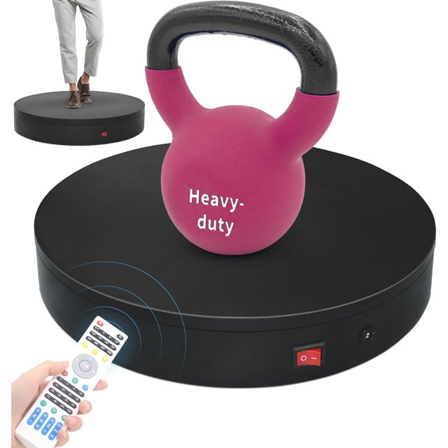 ComXim base de Support d'Affichage Rotative Motorisée pour Photographie à Distance, Plateau Tournant Rotatif, giratoria para Spinning, Plateforme Rotative, Photomaton 360, Support Paresseux pour l'Affichage, Modèles de Numériseurs 3D (Plage de Charge : 132 Lb à 400 Lb)