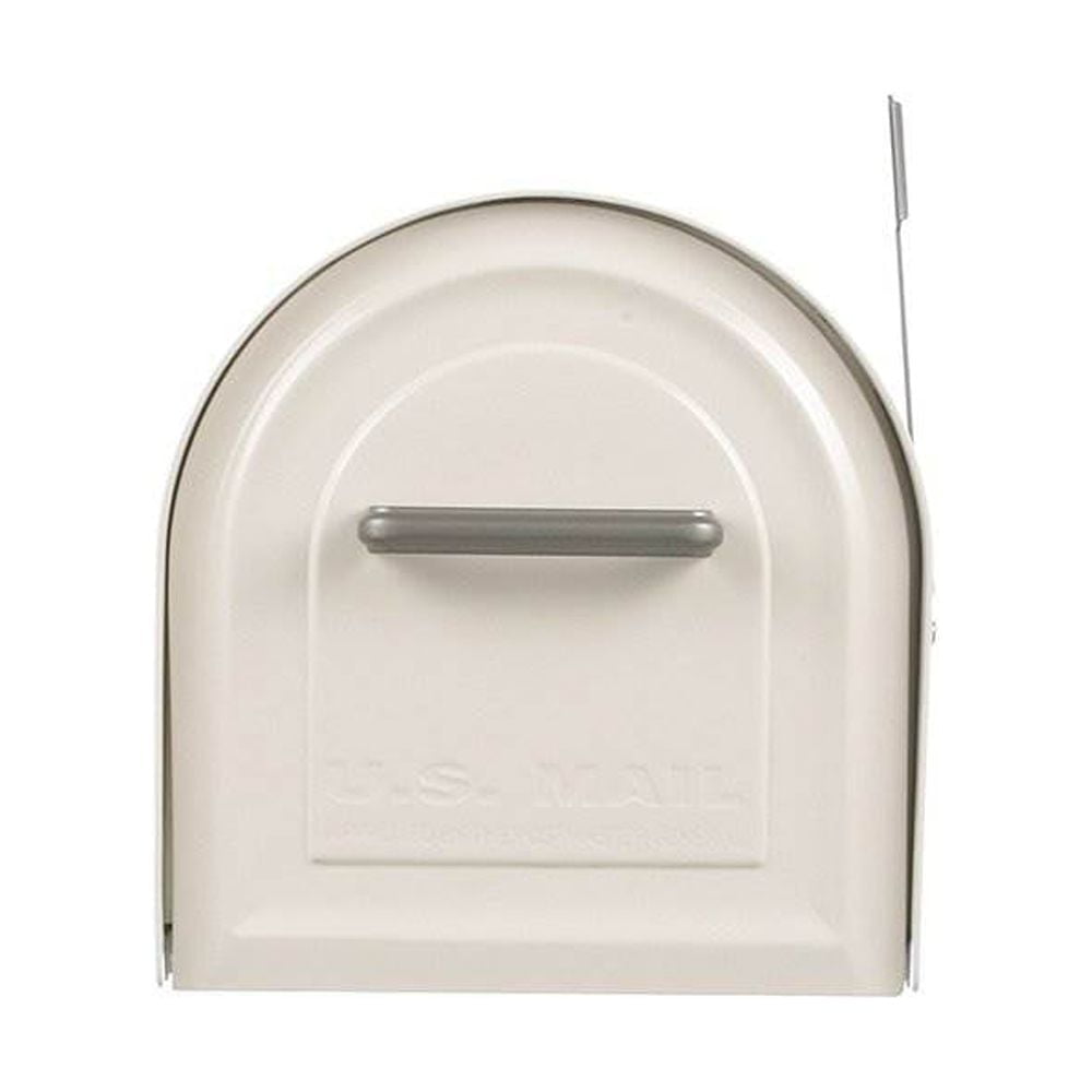 Architectural Mailboxes Reliant Large, Locking, Post Mount Mailbox, White, MB981WAM
