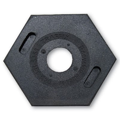 Grabber-Tube II 12 lb. Recycled Rubber Traffic Delineator Tube Base (2 Units)