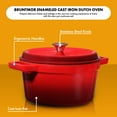 thumbnail image 4 of Bruntmor 6.5 Qt. Cast Iron Round Dutch Oven, 4 of 10