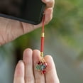 thumbnail image 5 of Murtoo Chinese Lucky Charm Phone Strap with Natural Stone & Copper Alloy – Red Braided Cord Keychain for Good Fortune & Everyday Use, 5 of 5