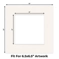 thumbnail image 2 of Silver Mist Picture Frame Mat for 11x11 Frames - Fits 7x7 Photos - 1 Mat, 2 of 7