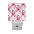 thumbnail image 2 of LED Sensor Night Light Auto On/Off Dusk to Dawn Lamp for Bedroom Hallway Bows and Wildflowers Pattern 2 Pack, 2 of 7