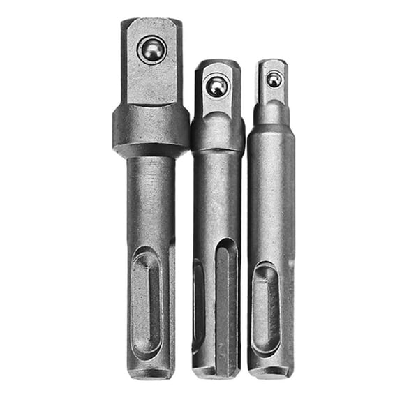 3pcs SDS Plus Shank Socket Driver Adapter Power Drill Bit Chuck ExtensionAdapter