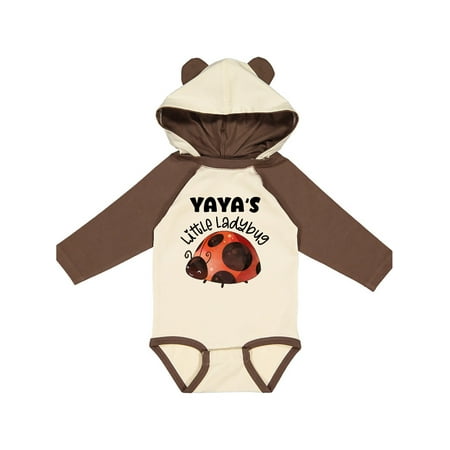 

Inktastic Yaya s Little Ladybug Gift Baby Boy or Baby Girl Long Sleeve Bodysuit