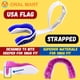 thumbnail image 4 of Protector bucal Oral Mart juvenil con correa y diseño de bandera, 4 of 8