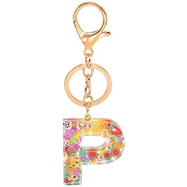Letter Keychain,26 Letters A-Z Decorative Letter Keychain,Name Keychain for Women Girls Men Teenager Gift