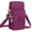 Style 1: Purple, variant on Women Waterproof Nylon Cell Phone Crossbody Purse with Wristlet Shoulder Strap for Daily Use
