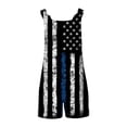 thumbnail image 5 of Linen Blend Summer Rompers Womens Loose Casual Shorts Tropical/4th of July American Flag Printed Sleeveless Jumpsuits (XL, Multicolor 01), 5 of 5