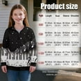 thumbnail image 7 of Uourmeti Music Note Print Kids Winter Sweatshirt Quarter Zip Up Pullover Long Sleeve Warm Comfy Casual Loose Top for Cold Weather Boys Girls Size 5-6, 7 of 7