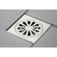 thumbnail image 2 of Kingston Brass BSF4161BN Watercourse Sunburst 4-Inch Brass Square Grid Shower Drain with Hair Strainer in Brushed Nickel, 2 of 7