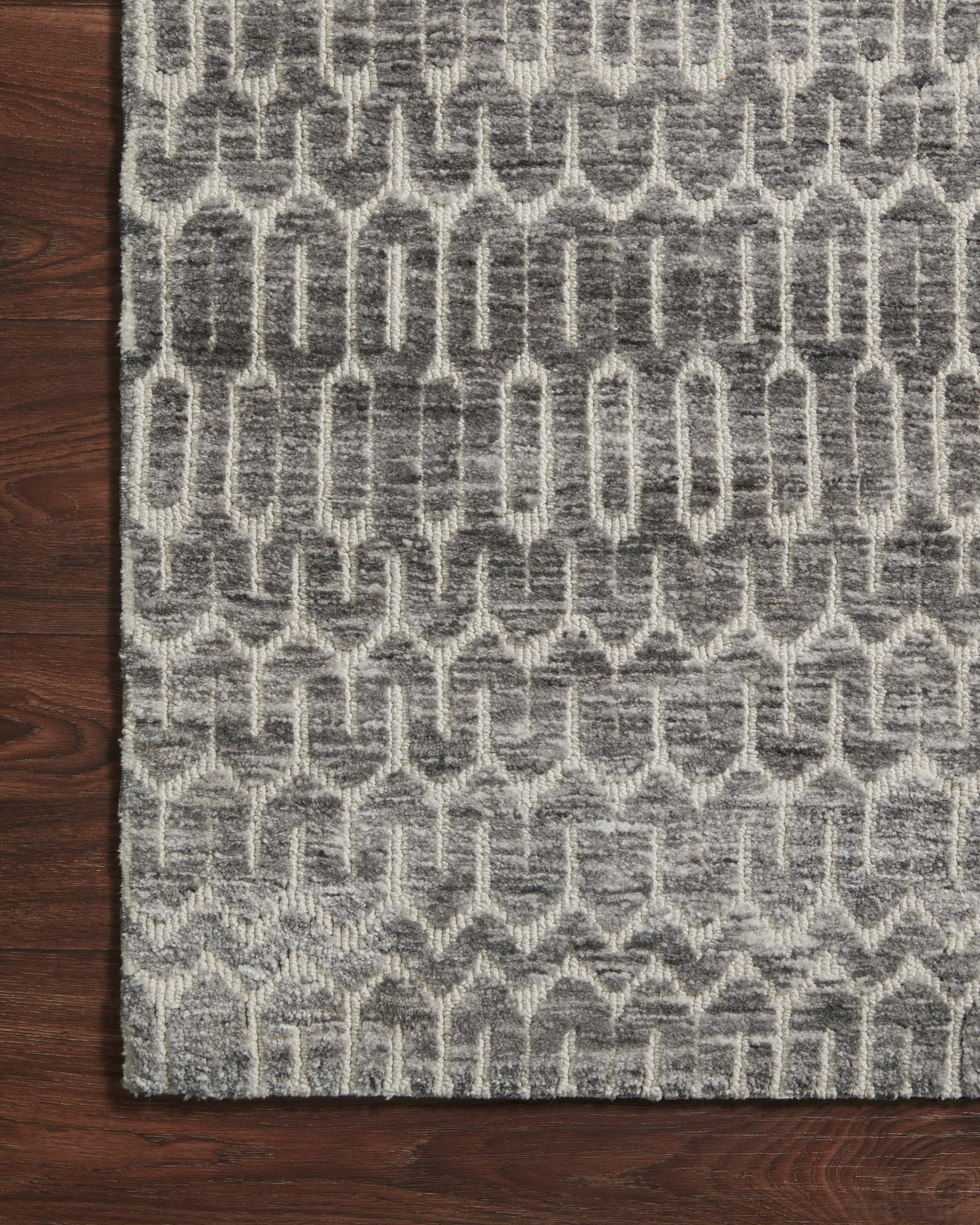 NED-03 Ivory, Charcoal 3-6" x 5-6" Size Rug
