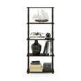 thumbnail image 3 of Furinno 23.6 W x 11.6 D x 57.4 H 5-Shelf Decorative Shelves, Dark Cherry and Black, 3 of 6