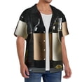 thumbnail image 2 of Fotbe Two Bottles Of Red And White Wine Camisa Estampada de Manga Corta para Hombre, Casual de Verano, Estilo Playero, Sin Arrugas-Large, 2 of 5
