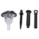 thumbnail image 3 of Desiderio 2 piezas LED luz de jardín lámpara solar de césped 3 modos 3000 K lámpara de patio de paisaje para camino al aire libre, 3 of 6