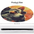 thumbnail image 2 of Funny Glasses Wolf Floral Medallion Round Rug - Small Round Area Rug, Soft Non-Slip Machine Washable Bedroom Mat Indoor Accent Entry Carpet for Office Desk Dorm Hallway, 2 of 7