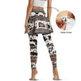 thumbnail image 4 of FUIALDOLG Southwestern Skirted Leggings Plus Size,Southwest Tribal Aztec Brown Cow Yoga Leggings Womens Athletic Skirt with Leggings Tennis Skirts Active Golf Skort,Size XS, 4 of 7